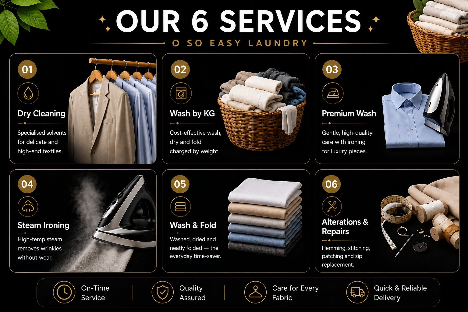 Our 6 services overview